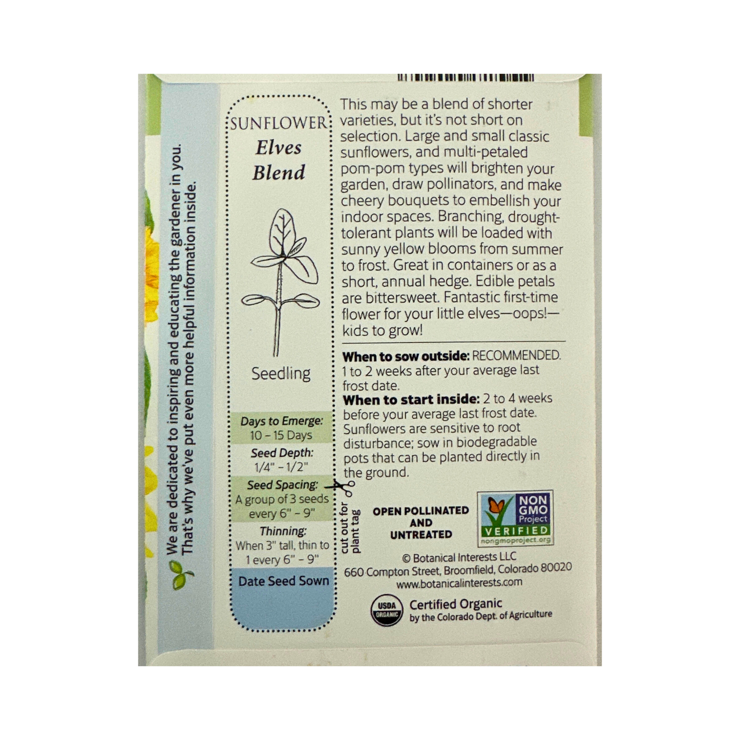 Sunflower Dwf Elves Blend Org