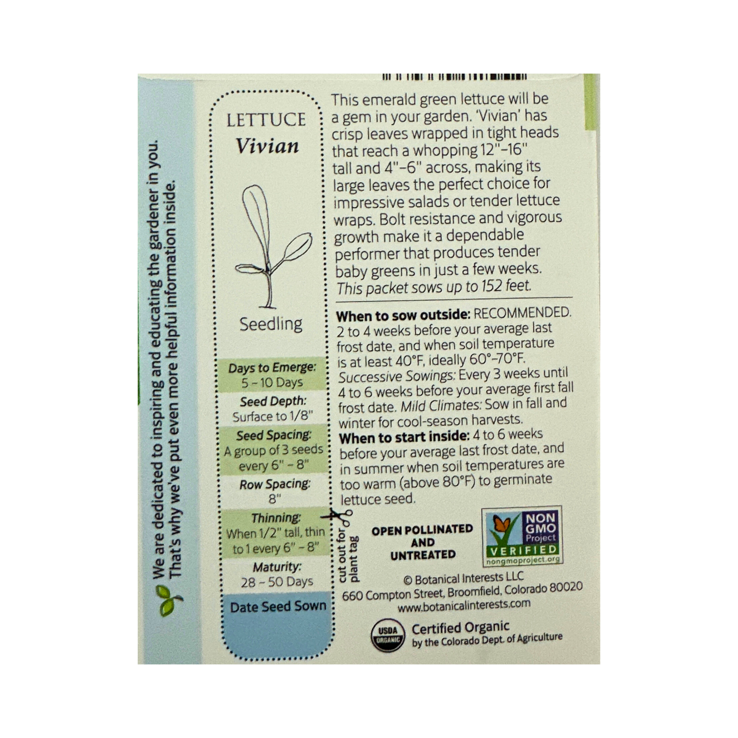 Lettuce Romaine Vivian Org
