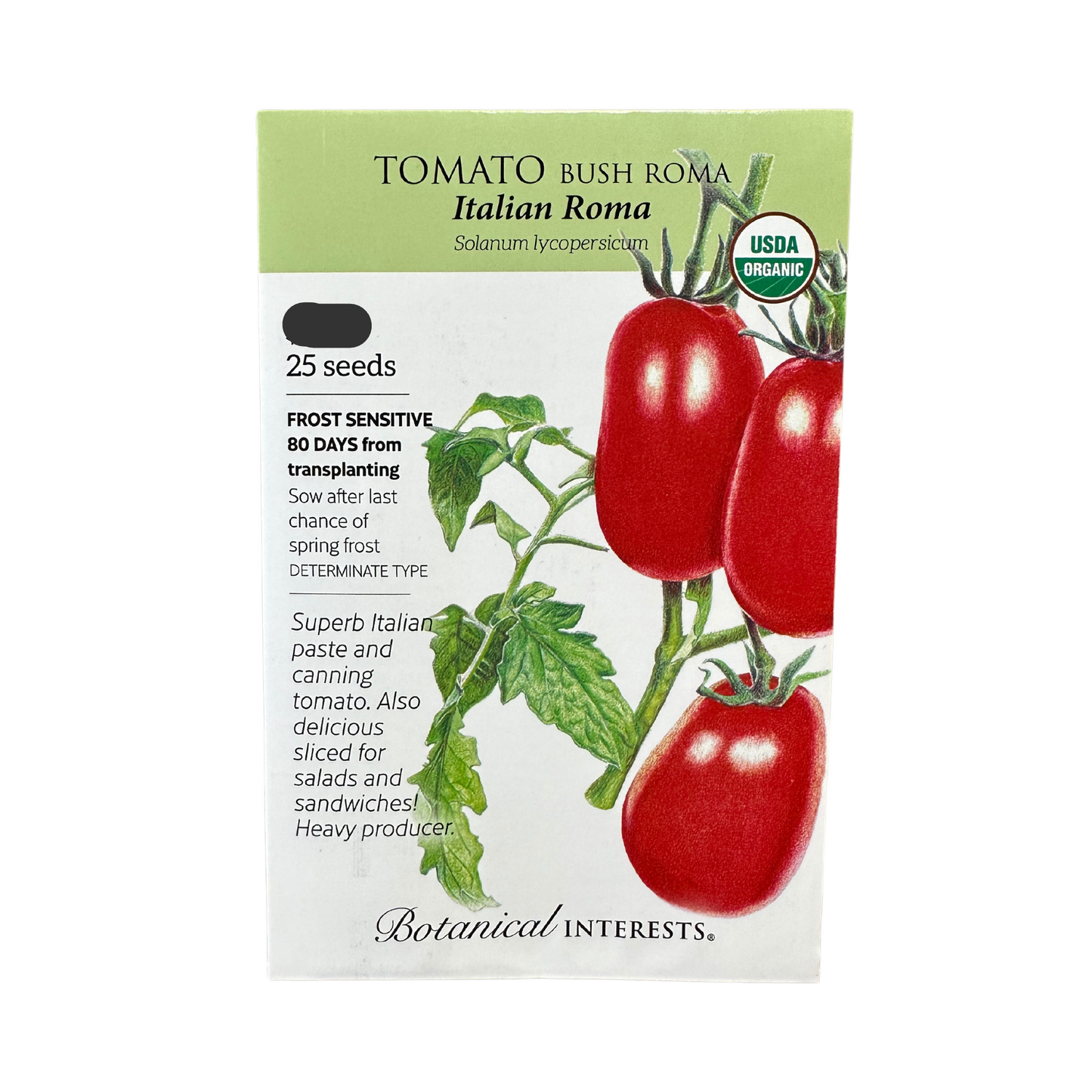 Tomato Bush Roma Italian Org