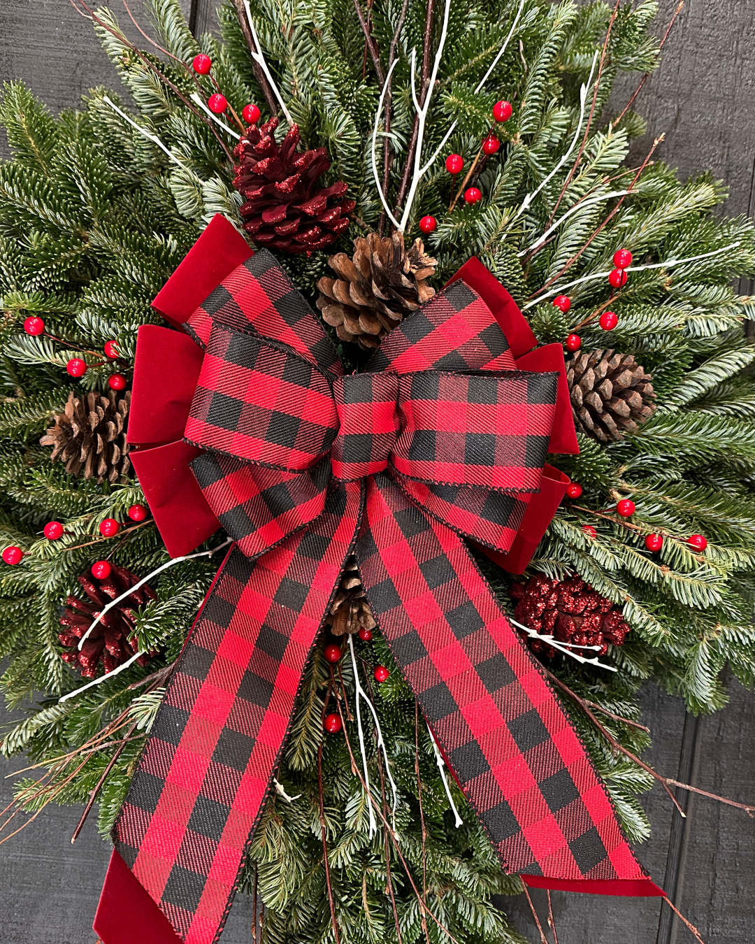 Half Grave Blanket - Red & Black Buffalo Plaid (Xmas)