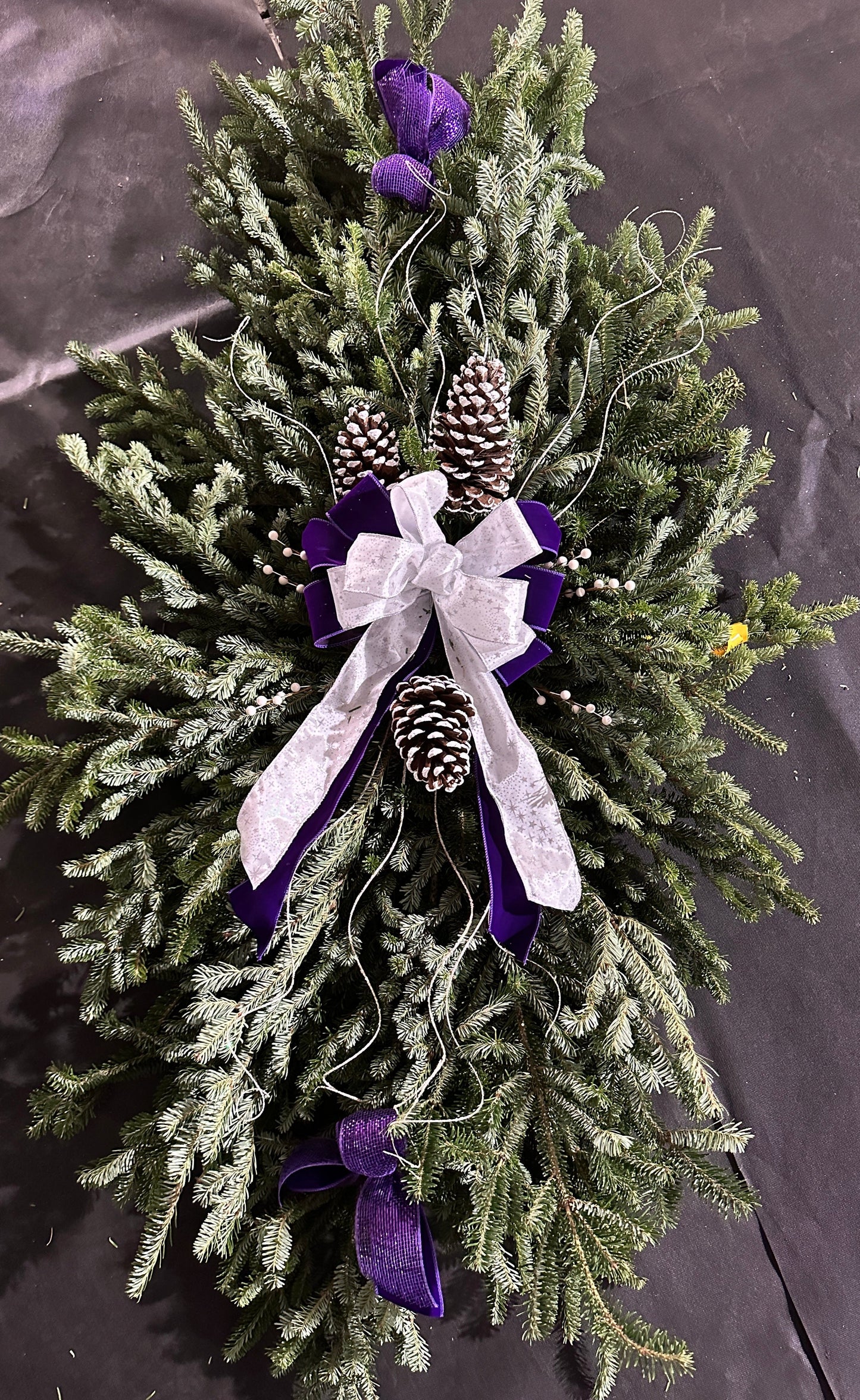 Large Grave Blanket - Purple (Xmas)