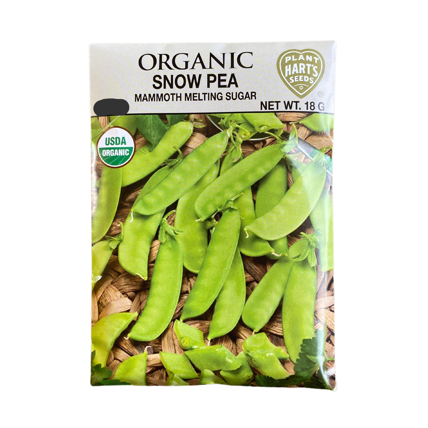 Organic Snow Pea Mammoth Melting