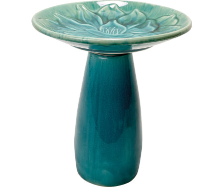 Lotus Birdbath 15.75" Green