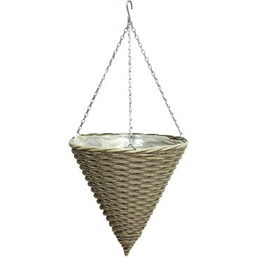 Gardener Select 14" Cone H/B Light Striped Wicke