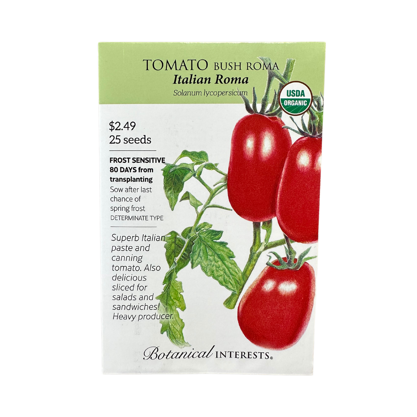 Tomato Bush Roma Italian Org