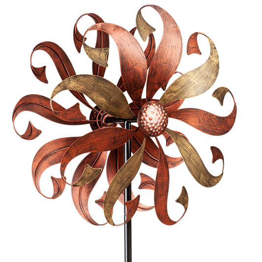 75"H Wind Spinner, Bronze and Copper Twist