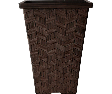 15" Borden Square Tall Planter Chestnut Color