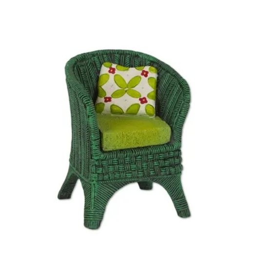 CLR Mini Green Wicker Chair