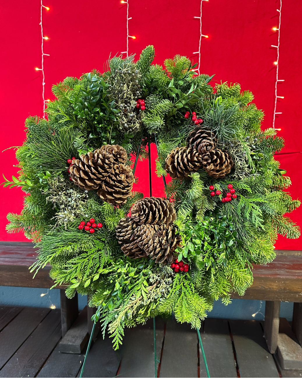 12'' Evergreen Bounty Wreath (Xmas)
