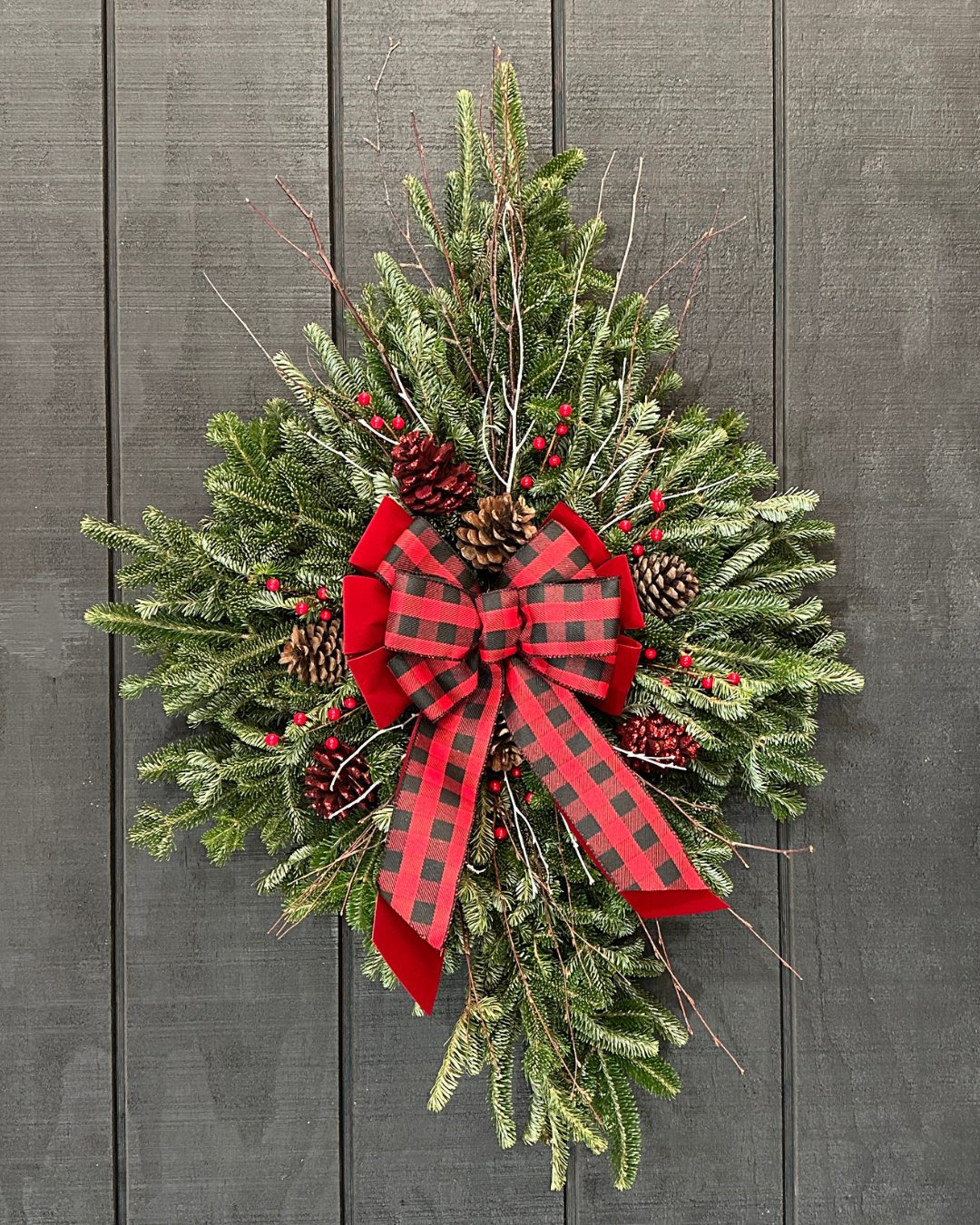 Half Grave Blanket - Red & Black Buffalo Plaid (Xmas)