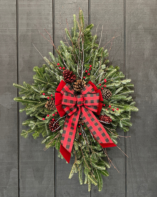 Half Grave Blanket - Red & Black Buffalo Plaid (Xmas)