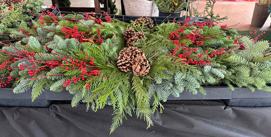 48" Berries & Branches Mantlepiece