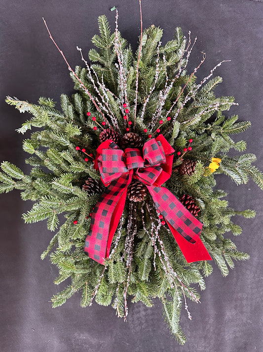 Half Grave Blanket - Red & Black Buffalo Plaid