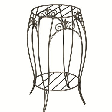 Panacea 20" Double Plant Stand With Finial Black