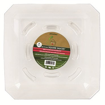 Plastec 8" Square Recycled Saucer