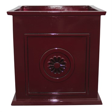 So Patio 16" Colony Square Planter Oxblood