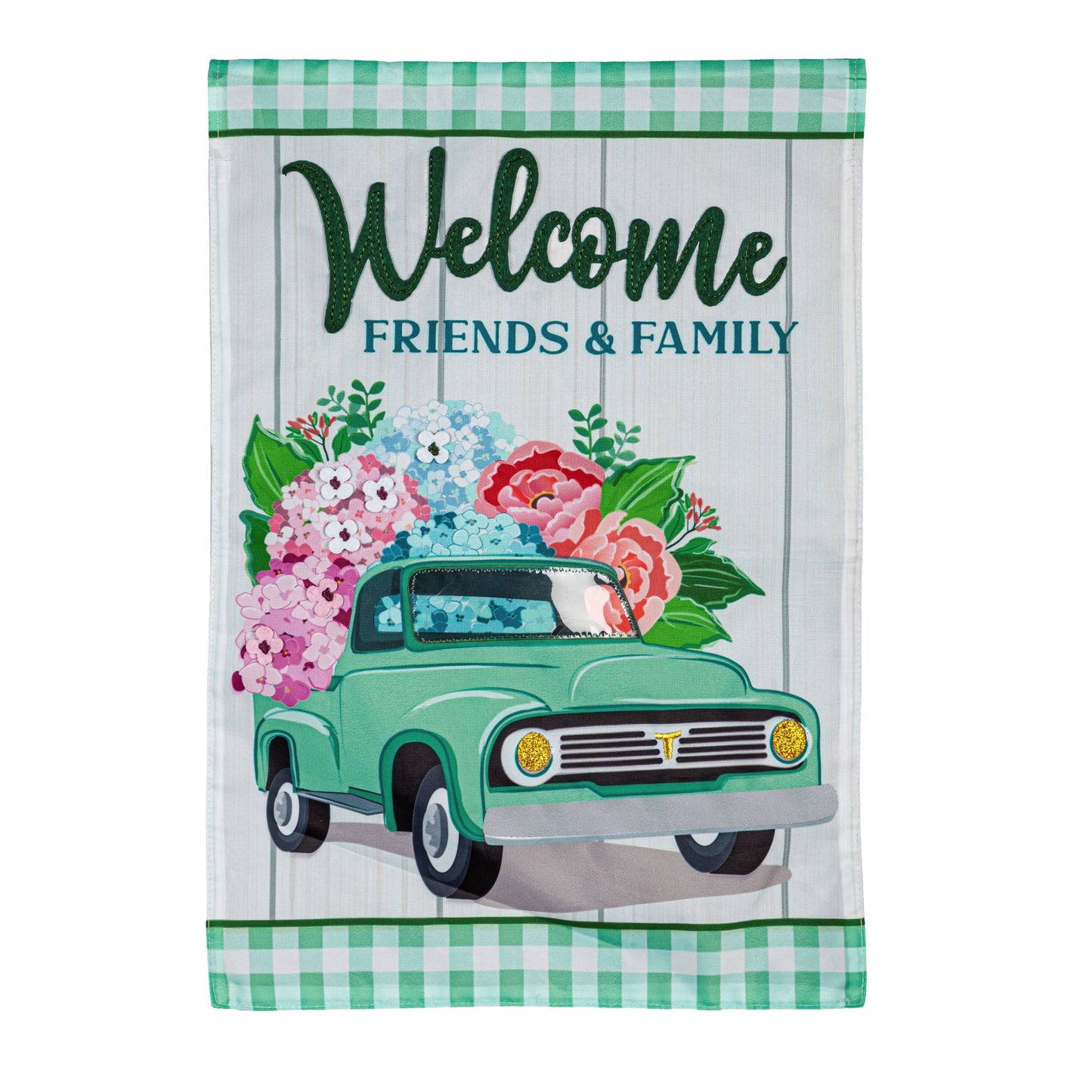 Spring Flower Delivery Garden Applique Flag