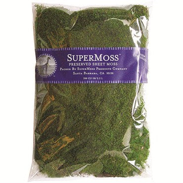 SuperMoss 8oz Sheet Moss Preserved Fresh Green