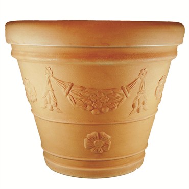 Tusco 22" Garland Planter Washed Terra Cotta