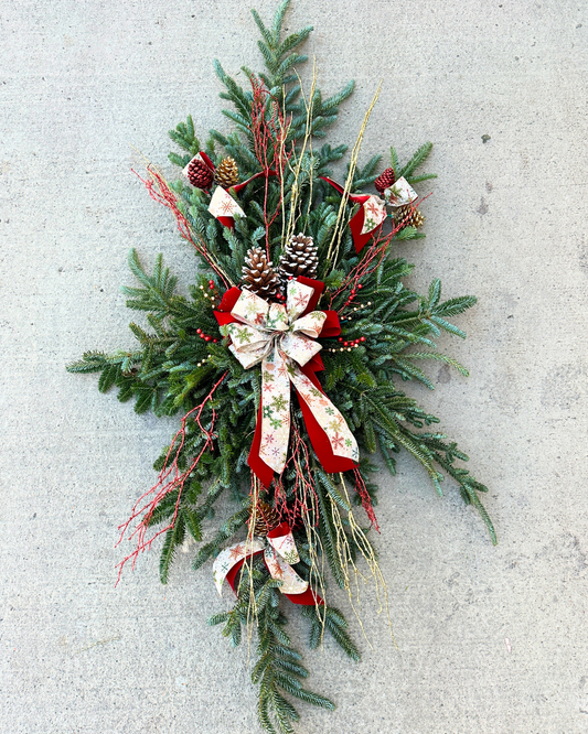 Large Grave Blanket - Snowflake (Xmas)