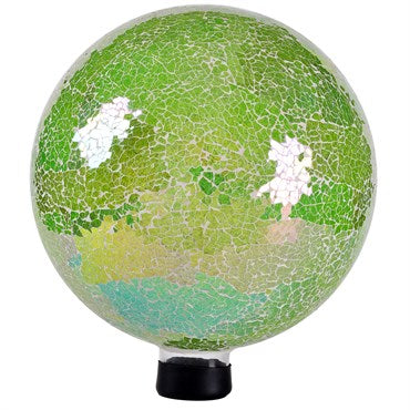 VCS 10" Green & Yellow Mosaic Glass Globe