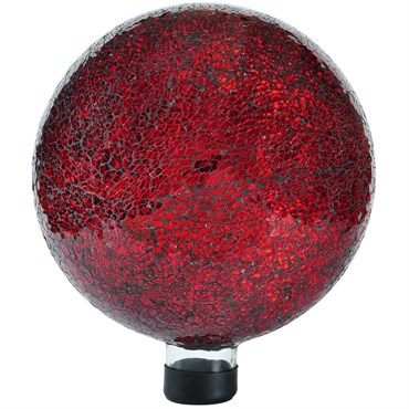 VCS 10" Red Mosaic Glass Globe