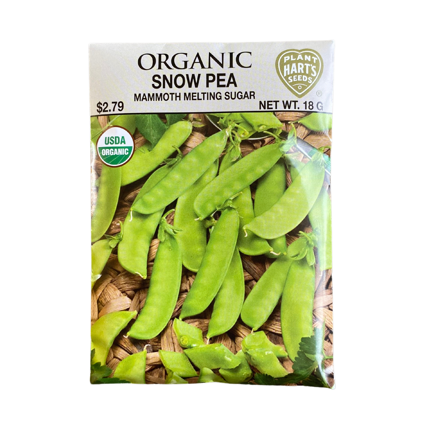 Organic Snow Pea Mammoth Melting