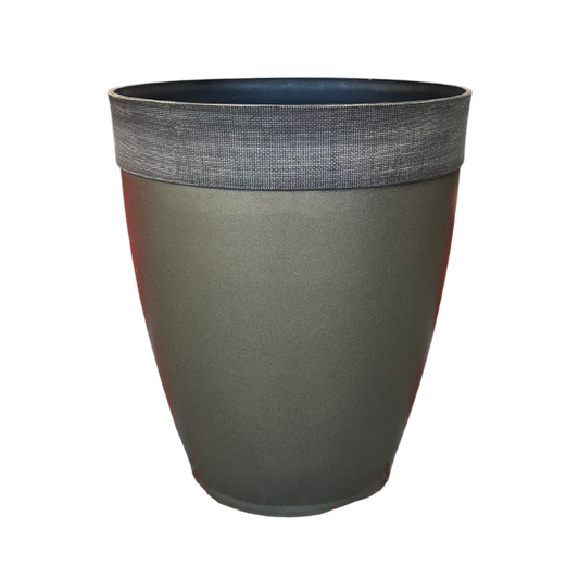 GS Gala Tall Planter Pewter 14''